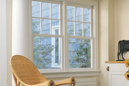 Interior porch with two Ultimate Double Hung Window Sash Replacement Kits