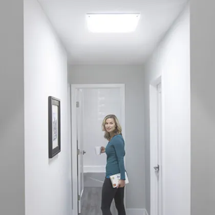 Dark hallway is now bright and spacious from one easy to install Solatube