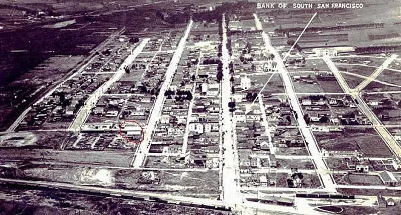 1921 aerial photograph of South San Francisco