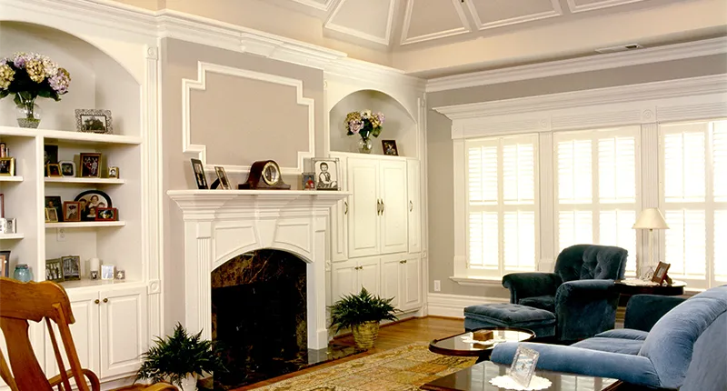 Living room using Kelleher moulding for walls, ceiling and floors