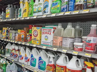 Cleaning products aisle