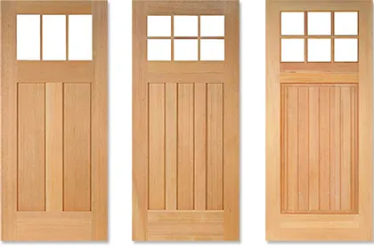 T.M. Cobb handcrafted wood doors from the The California Craftsman Collection